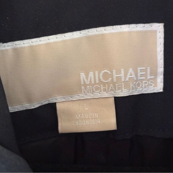 Michael Kors Missy Faux Fur Down Black Anorak Jacket Large - Picture 6 of 6